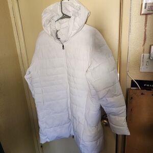 Women's XL White Puffer Jacket